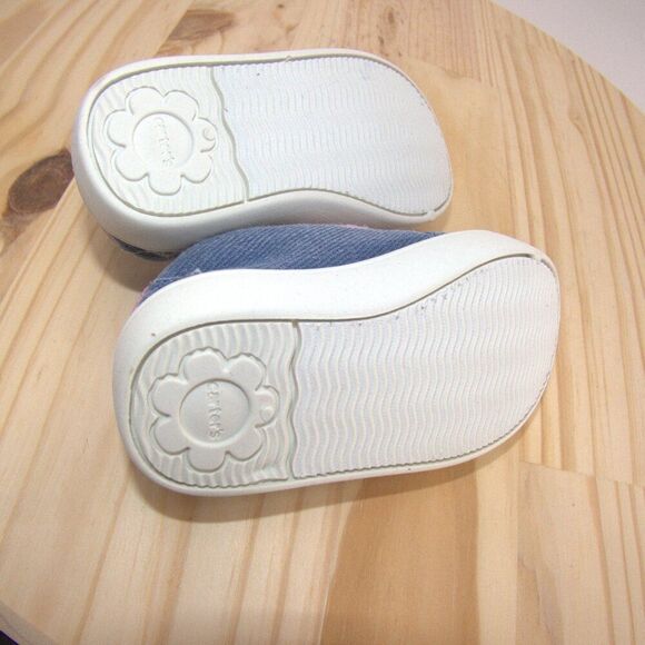 Carter's Blue Denim with Sherpa Heart Sneakers Toddler Size 5 - Picture 6 of 6